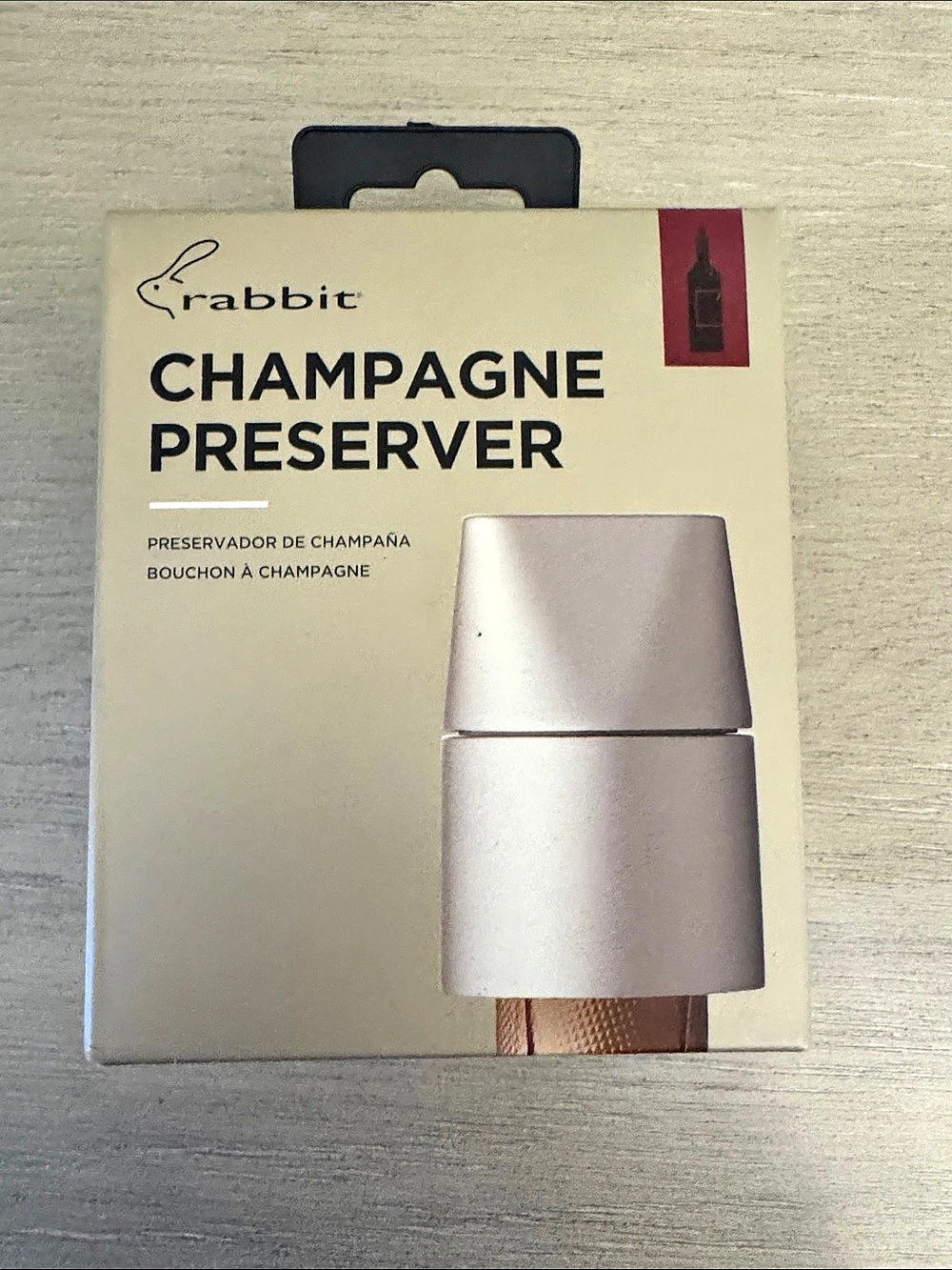 Rabbit Champagne Preserver Silver NWT